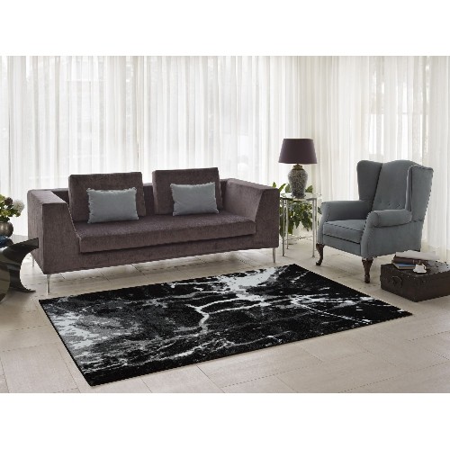 LA Dole Anise 2'7" x 4'11" Hallway Runner - Black/White