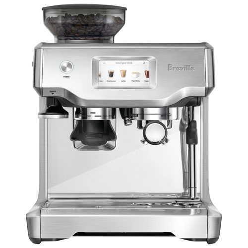 Machine espresso automatique Barista Touch de Breville avec moussoir à lait et moulin à café - Acier inoxydable brossé
