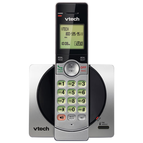 Système téléphonique sans fil DECT 6.0 à 1 combiné avec afficheur de VTech - Argenté