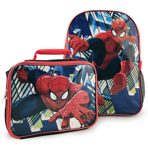 Ensemble sac à dos et sac-repas Spider-Man [noir]