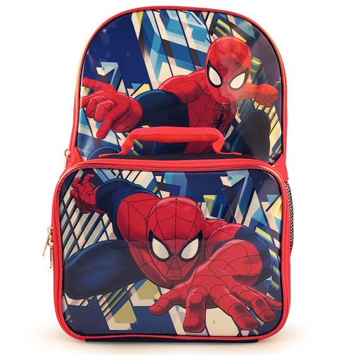 Spider-Man Backpack and Lunch Bag Set [Black]