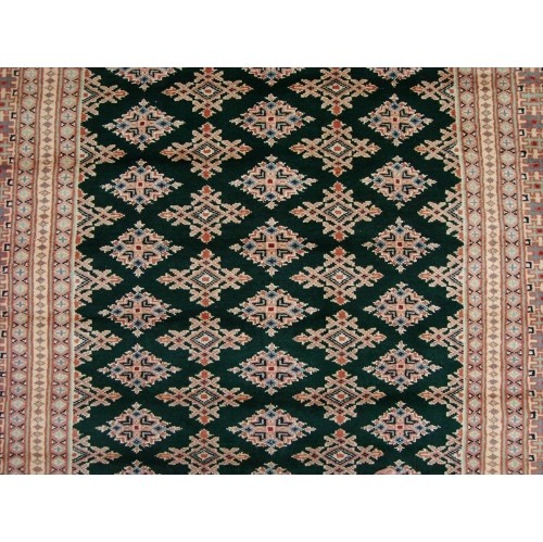 Ahmedani Awesome Jaldar Abstract Hand Knotted Wool Silk Carpet 8.3' x 5.0' Area Rug - Green