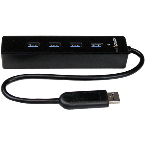 STARTECH  4 Port Portable Superspeed USB 3.0 Hub With Built-In Cable (St4300Pbu3) 4 Port Star Tech USB Hub