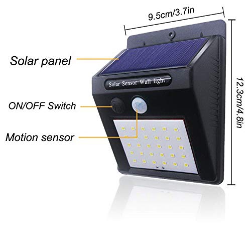 MegaPower 30 LEDs Waterproof Security Motion Sensor Solar Light 4PCS PACK