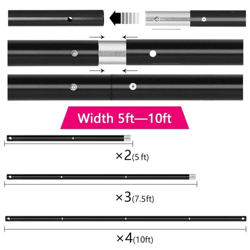 Duramex Photography 10' Wide x 7' FT High Background Stand with 8 Clips, 2 Sand Bags and Carrying Bag for Backdrop Muslin Paper with Two Stands,
