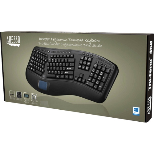 Adesso Tru-Form Ergonomic Touchpad Keyboard