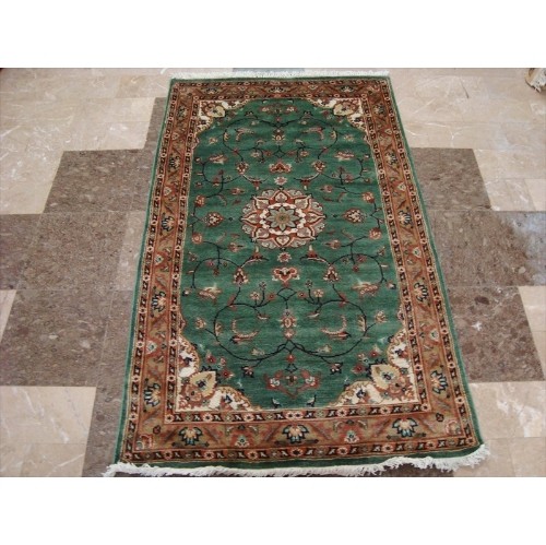 Love Floral Medallion Exclusive Area Rug Hand Knotted Wool Silk Carpet'