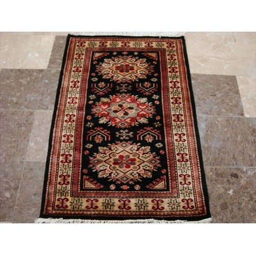 Awesome Black Shirvan Kuba Kazak Fine Veg Dyed Wool Hand Knotted Area Rug Carpet'