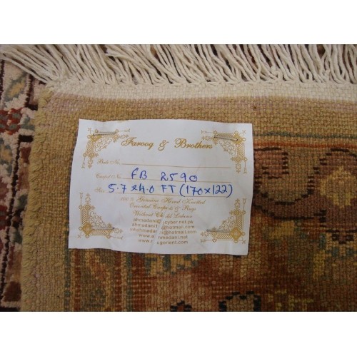 Love Bakhtiari Floral Blocks Exotic Rectangle Area Rug Hand Knotted Wool Silk Carpet'