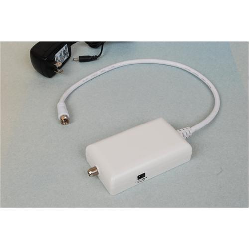 Antenne d’extérieur amplifiée compacte de téléviseur AMX pour signaux ATSC VHF et UHF TVHD