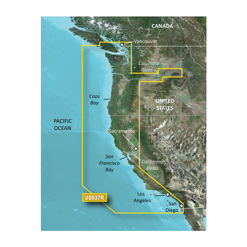 Garmin Bluechart G2 - VUS037R - Vancouver - San Diego - Vision microSD/SD