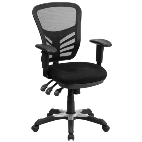 FLASH FURNITURE  Mid-Back Mesh Office Chair In Black Excellent Chair!