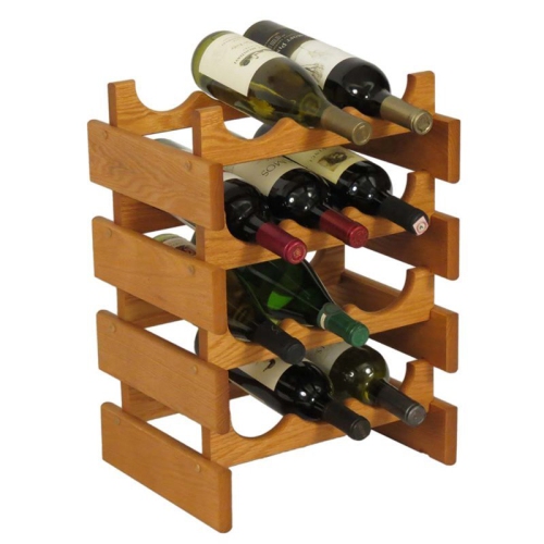 12 Bottle Dakota Wine Rack Medium Oak WR34MO