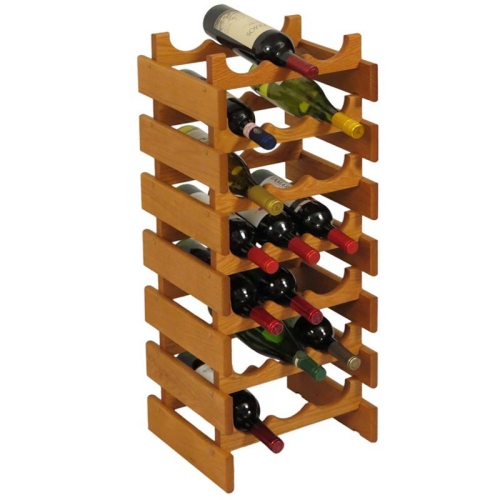 21 Bottle Dakota Wine Rack Medium Oak