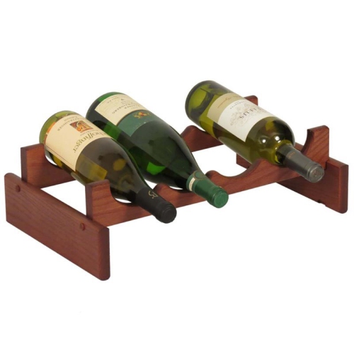 WOODEN MALLET 4 Bottle Dakota Wine Rack Mahogany