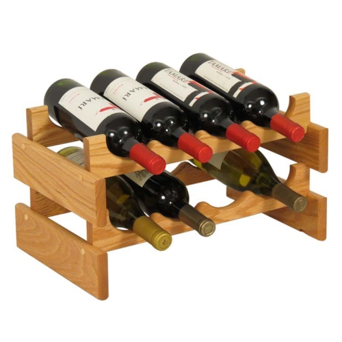 WOODEN MALLET  8 Bottle Dakota Wine Rack Light Oak