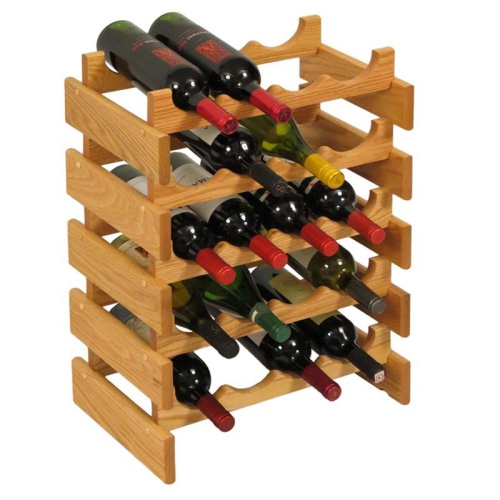 20 Bottle Dakota Wine Rack Light Oak