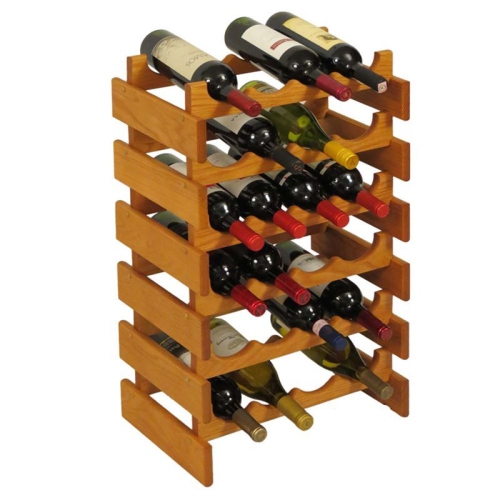 24 Bottle Dakota Wine Rack Medium Oak