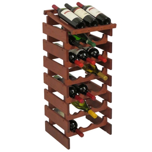 21 Bottle Dakota Wine Rack with Display Top Mahogany