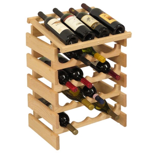 20 Bottle Dakota Wine Rack with Display Top Unfinished