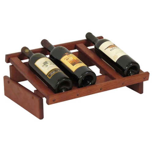 WOODEN MALLET 4 Bottle Dakota Wine Display Mahogany