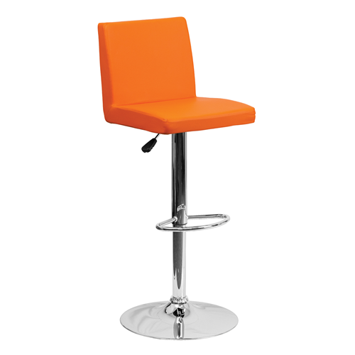 FLASH FURNITURE  Contemporary Other Bar Stool Chair - Orange