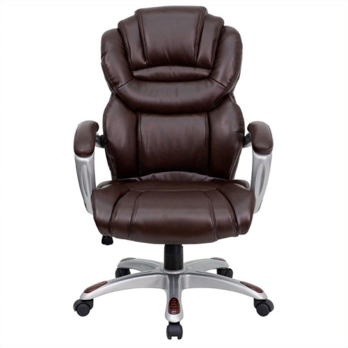 FLASH FURNITURE  High Back Office Chair In In Brown Perfect gift for my husband ~ he LOVES it!!