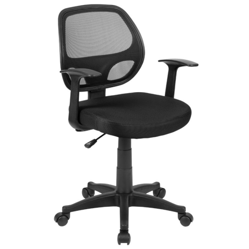 FLASH FURNITURE  Mid-Back Mesh Computer Office Chair In In Black Chair is great for work space limitations