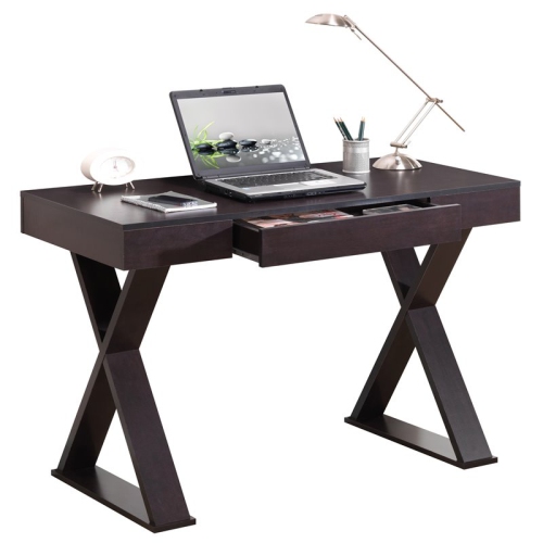 Techni Mobili Trendy Desk with Drawer in Espresso