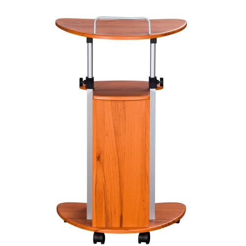 Techni Mobili Rolling Laptop Cart with Storage Wood Grain