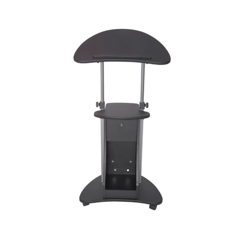 Techni Mobili Deluxe Rolling Laptop Cart with Storage Black