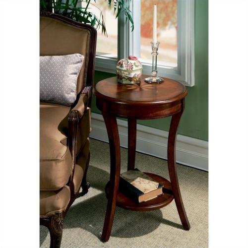 BUTLER SPECIALTY  Traditional Round Accent Table In Plantation Cherry