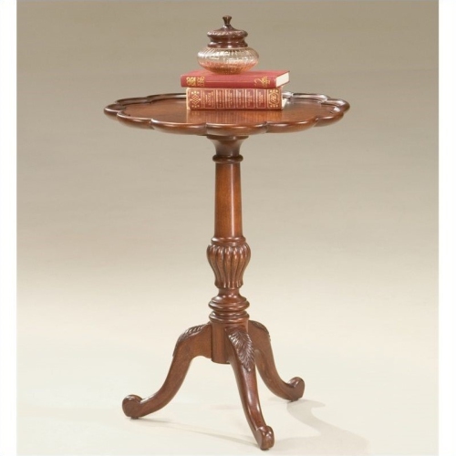 BUTLER SPECIALTY  Pedestal Table In Plantation Cherry Finish