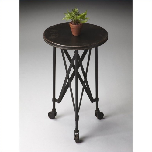 BUTLER SPECIALTY  Metalworks Round Iron Accent Table In Black