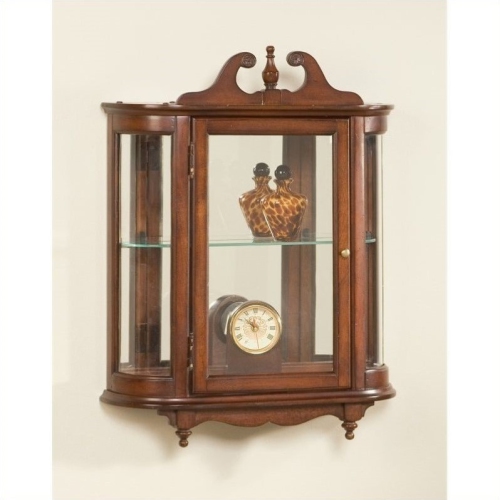 BUTLER SPECIALTY  Traditional Wall Curio Cabinet In Cherry