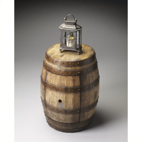 BUTLER SPECIALTY  Mountain Lodge Round Barrel Table In Praline