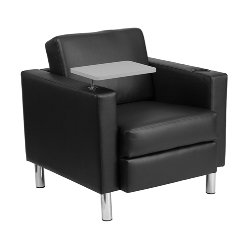 FLASH FURNITURE Black Leather Guest Chair With Tablet Arm, Tall Chrome Legs And Cup Holder [Bt-8219-Bk-Gg] The chairs are of good weight and I was very pleased with the quality of chairs and would definitely purchase them again