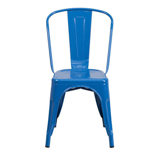 FLASH FURNITURE  Metal Indoor-Outdoor Stackable Chair [Ch-31230-Bl-Gg] In Blue These stack for easy storage