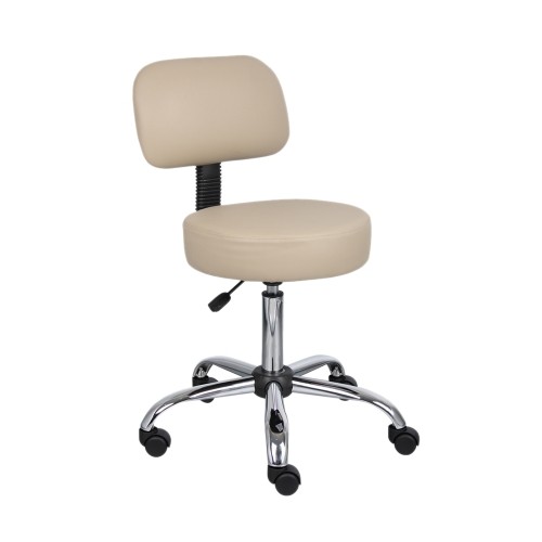 BOSS OFFICE PRODUCTS  Boss Caressoft Medical Stool With Back Cushion In Beige Great chair and fits my decor