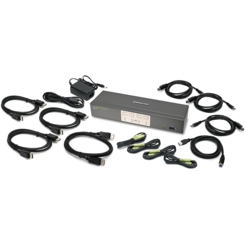 IOGEAR 4-Port DisplayPort KVMP Switch with USB 3.0 Hub