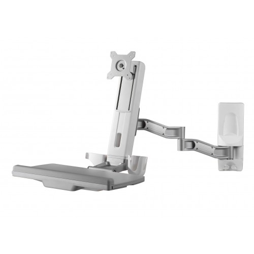 Amer Networks Sit-Stand Spring Arm Wall Mount Computer Workstation