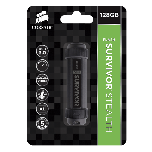 Corsair Flash Survivor Stealth 128GB USB 3.0 Flash Drive
