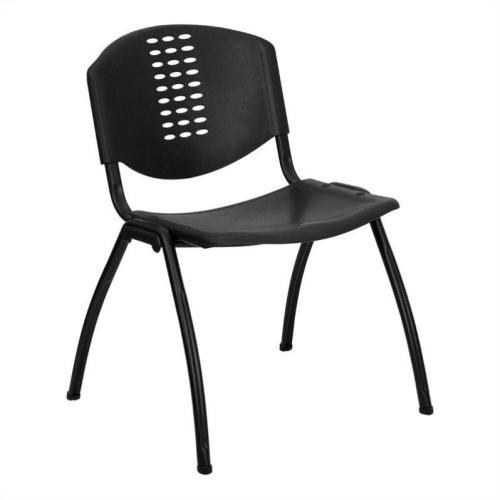 FLASH FURNITURE Hercules Series 880 Lb. Capacity Black Polypropylene Stack Chair With Black Frame Finish [Rut-Nf01A-Bk-Gg] SUPER COMFORTABLE WELL-DESIGNED CHAIRS that stack