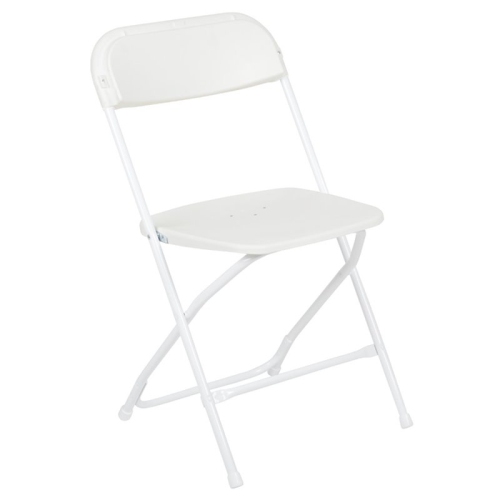 FLASH FURNITURE  Hercules Series 650 Lb. Capacity Premium Plastic Folding Chair In White Best Buy