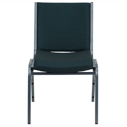 FLASH FURNITURE Hercules Series Heavy Duty, 3'' Thickly Padded, Green Patterned Upholstered Stack Chair [Xu-60153-Gn-Gg]