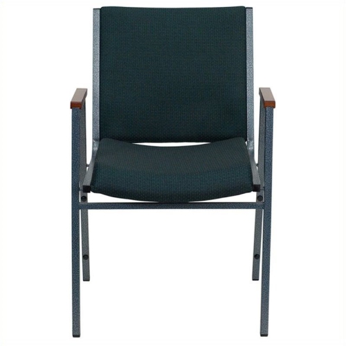 FLASH FURNITURE Hercules Series Heavy Duty Green Patterned Fabric Stack Chair With Arms Chair was well-wrapped, including the individual arms and legs