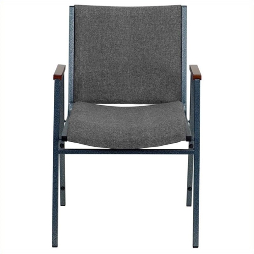 FLASH FURNITURE  Hercules Series Heavy Duty, 3" Thickly Padded Upholstered Stack Chair With Arms [Xu-60154-Gy-Gg] In Gray Upholstered Arm Chair--Wow