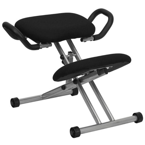 FLASH FURNITURE  Ergonomic Kneeling Office Chair In Black Easy to set up, padding is cheap, bit to be expected at this price range, very good for desk work