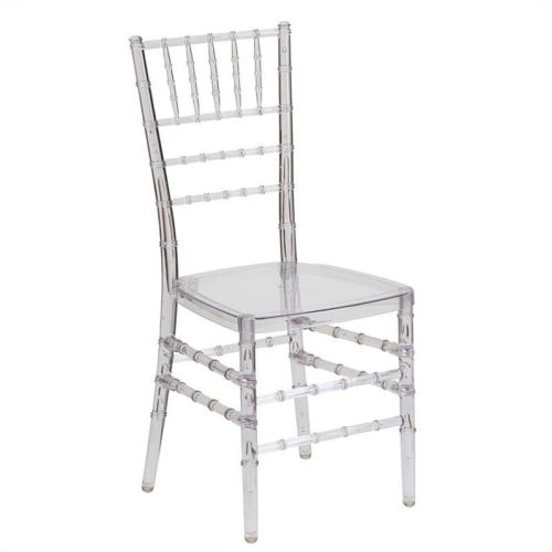 FLASH FURNITURE  Flash Elegance Stacking Chiavari Chair In Crystal Ice Ordered 8 for a custom dining table for dinner parties