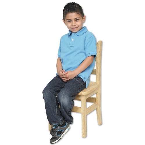 ECR4Kids 12" Three Rung Ladderback Chair - Assembled, 2 Pack